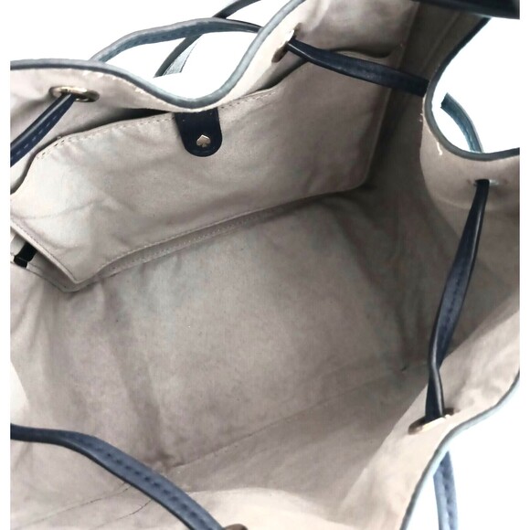 Kate Spade New York Grab Bucket Crossbody Lt Blue/Navy Pebbled Leather - Picture 13 of 15